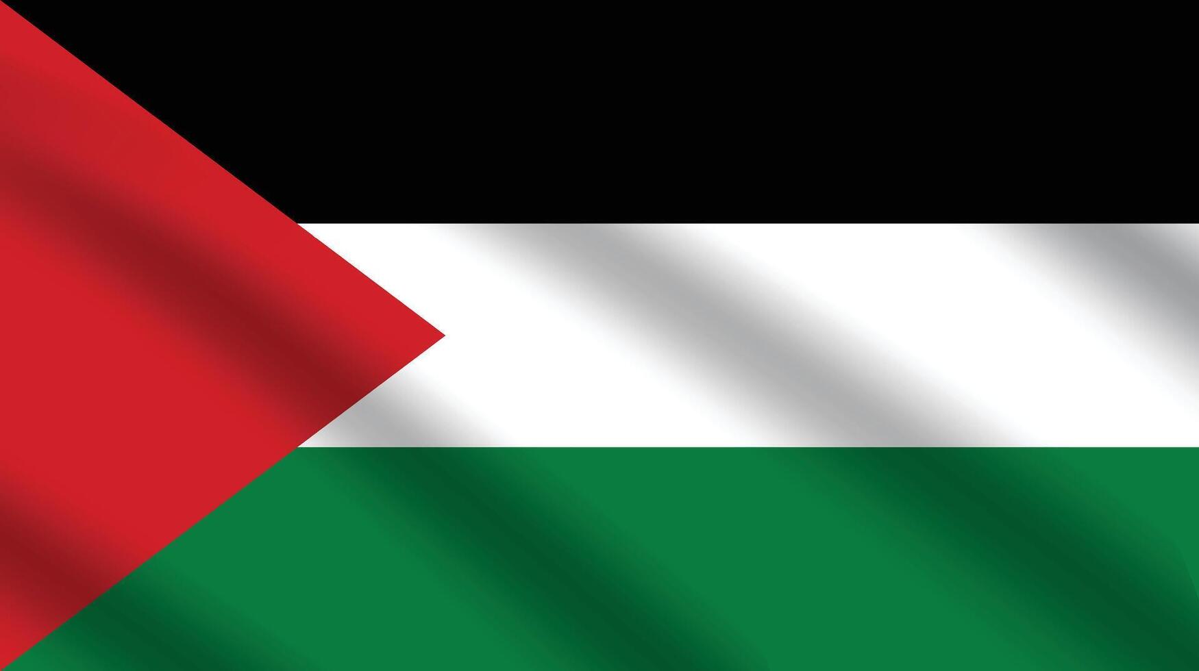 plano ilustração do a Palestina bandeira. Palestina nacional bandeira Projeto. Palestina onda bandeira. vetor