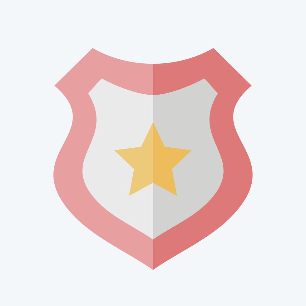 ícone proteção escudo. relacionado para militares e exército símbolo. plano estilo. simples Projeto ilustração vetor