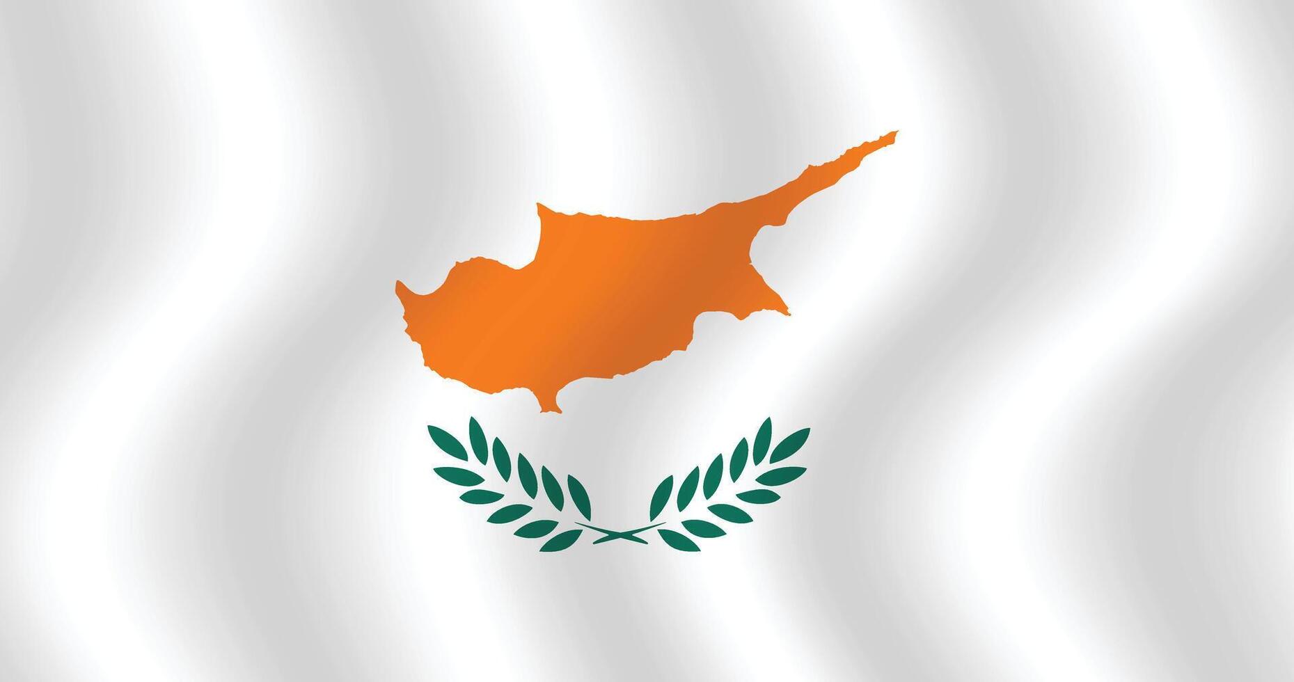 plano ilustração do Chipre nacional bandeira. Chipre bandeira Projeto. Chipre onda bandeira. vetor