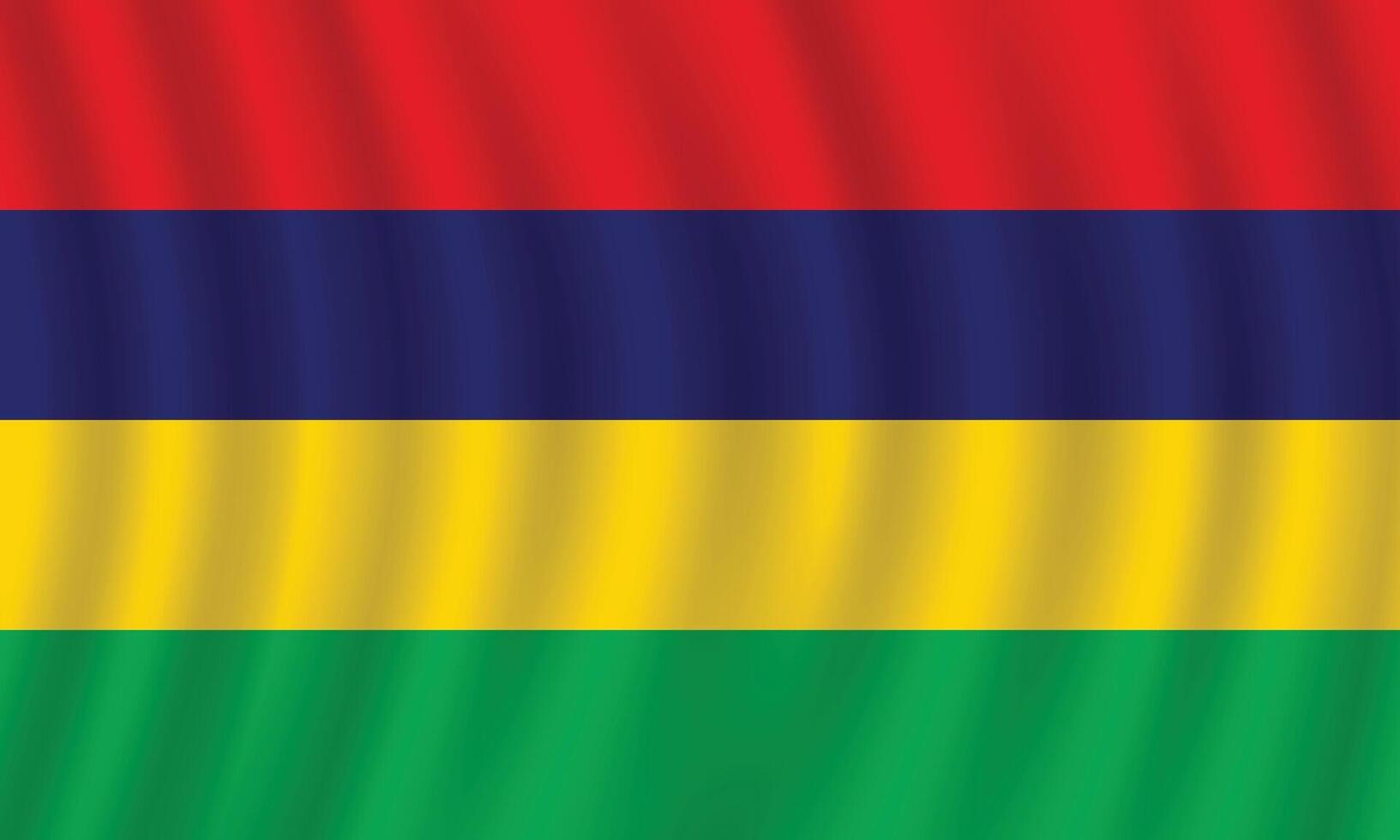 plano ilustração do Maurícia nacional bandeira. Maurícia bandeira Projeto. Maurícia onda bandeira. vetor