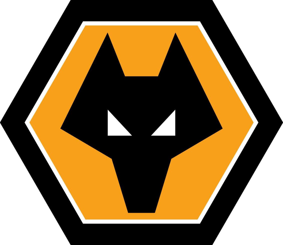 a logotipo do a Wolverhampton andarilhos futebol clube do a Inglês premier liga vetor