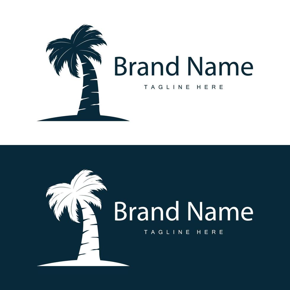 coco árvore logotipo Projeto modelo Palma árvore silhueta ilustração verão de praia mar plantar vetor