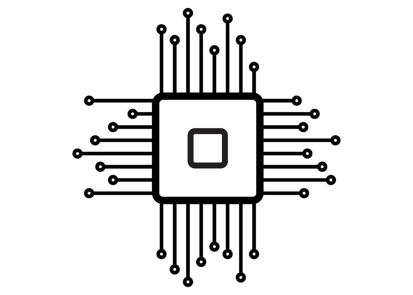 microchip ícone Projeto vetor