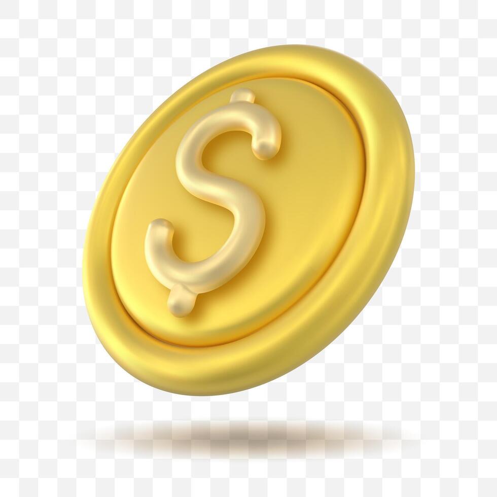 3d símbolo moeda ícones vetor