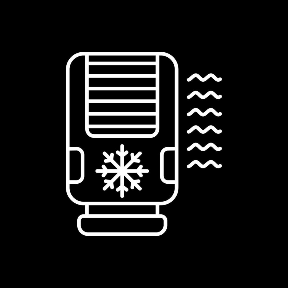 ícone invertido de linha de condicionador de ar vetor