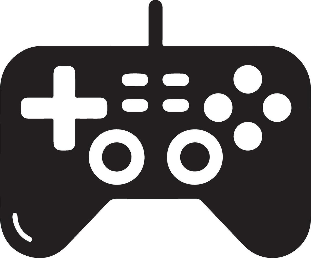 mínimo jogos console ícone símbolo, plano ilustração, branco fundo 12 vetor