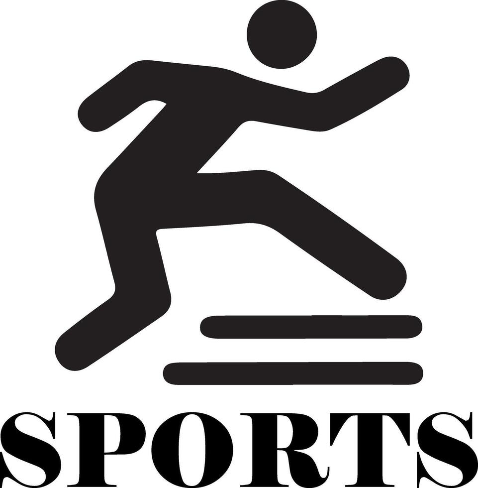 esporte logotipo vetor Preto cor 23