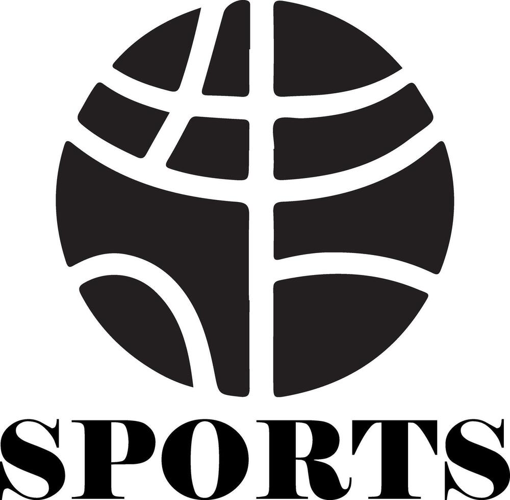 esporte logotipo vetor Preto cor 9