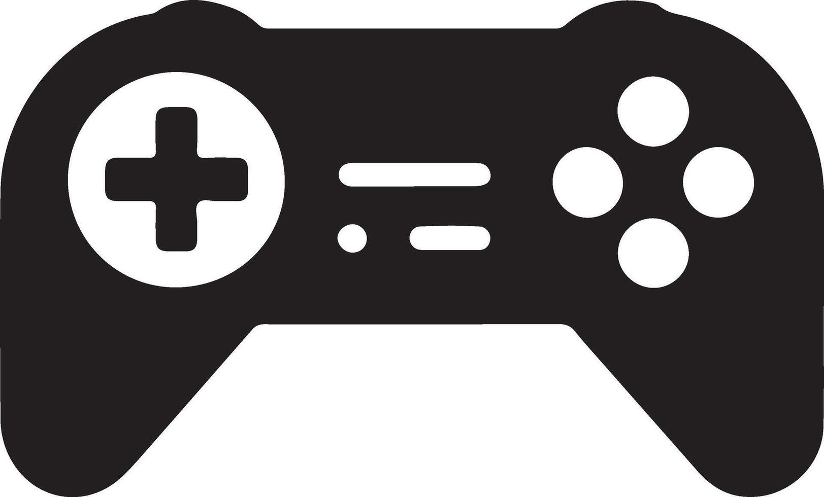 mínimo jogos console ícone símbolo, plano ilustração, branco fundo 2 vetor