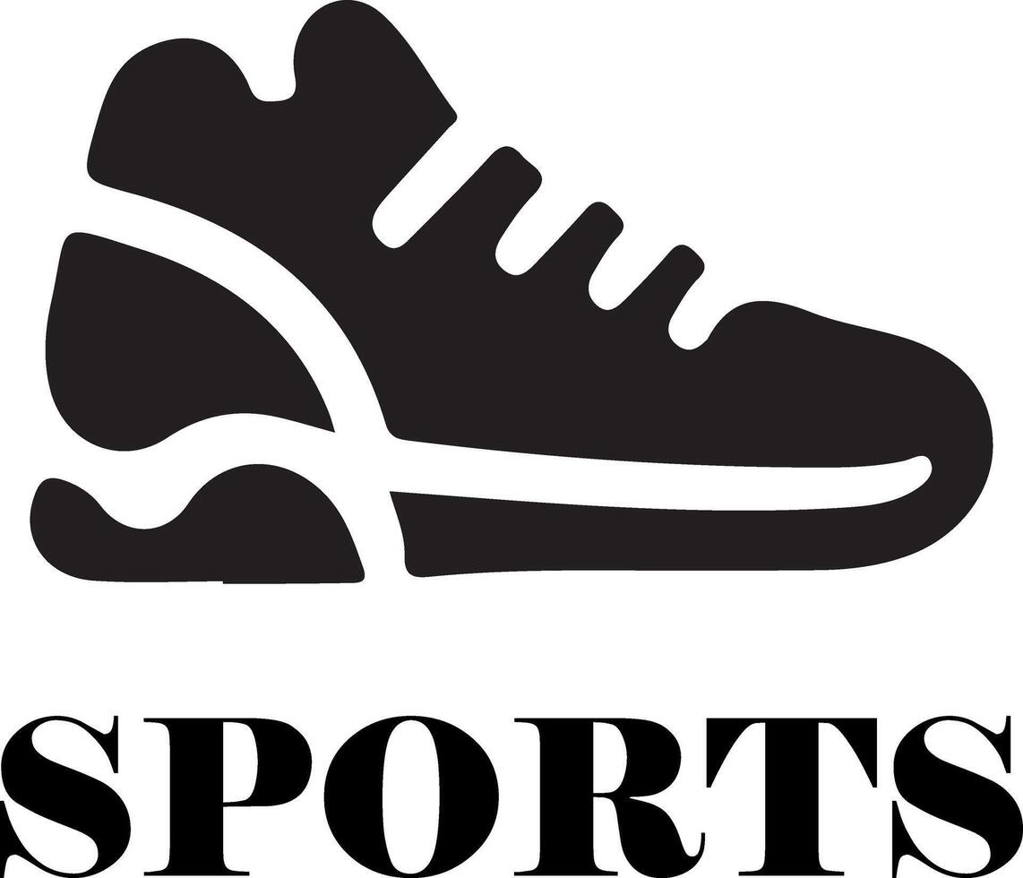 esporte logotipo vetor Preto cor 22