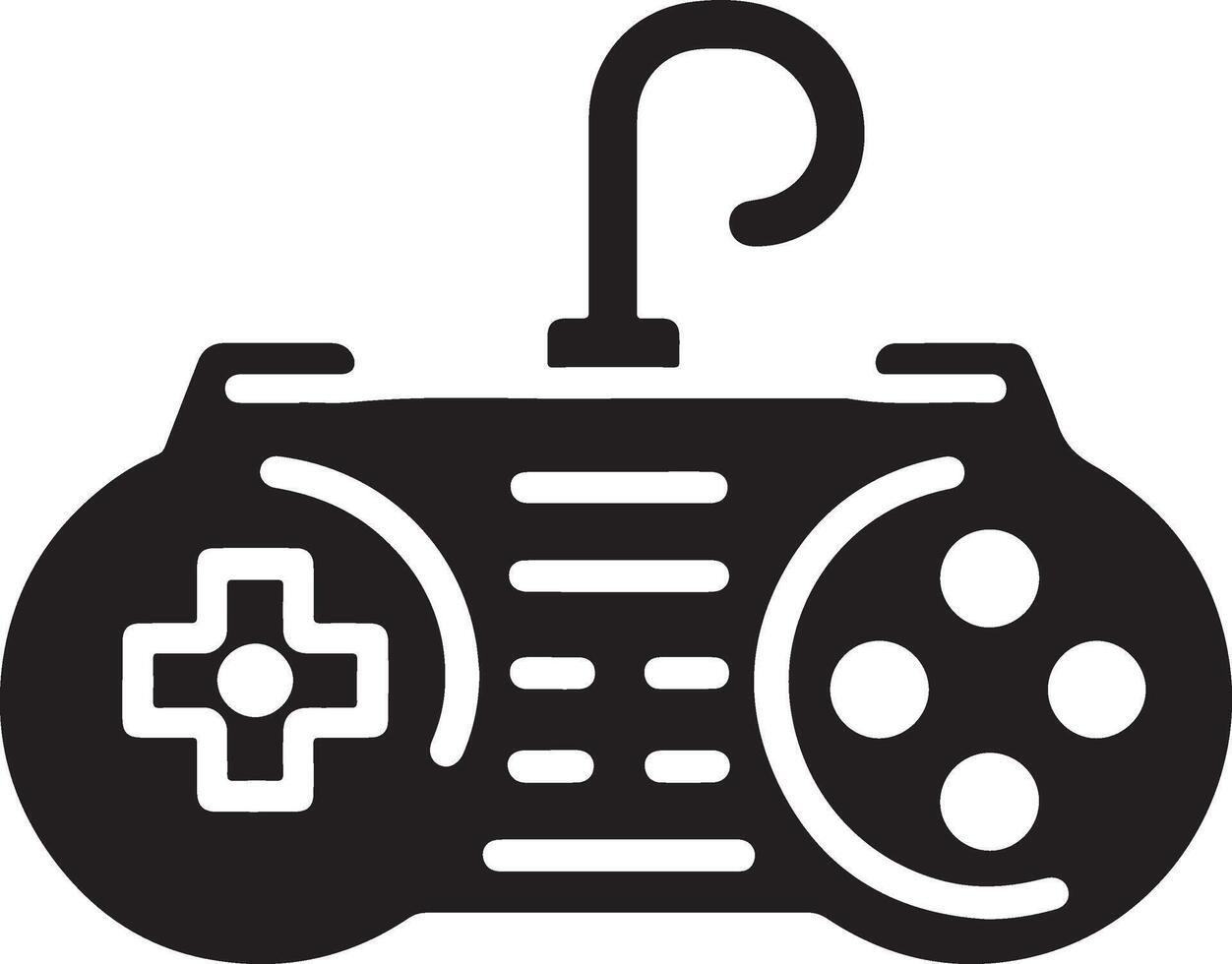 mínimo jogos console ícone símbolo, plano ilustração, branco fundo 4 vetor