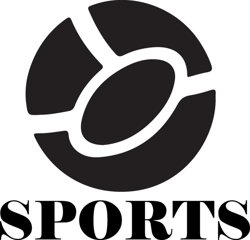 esporte logotipo vetor Preto cor 4