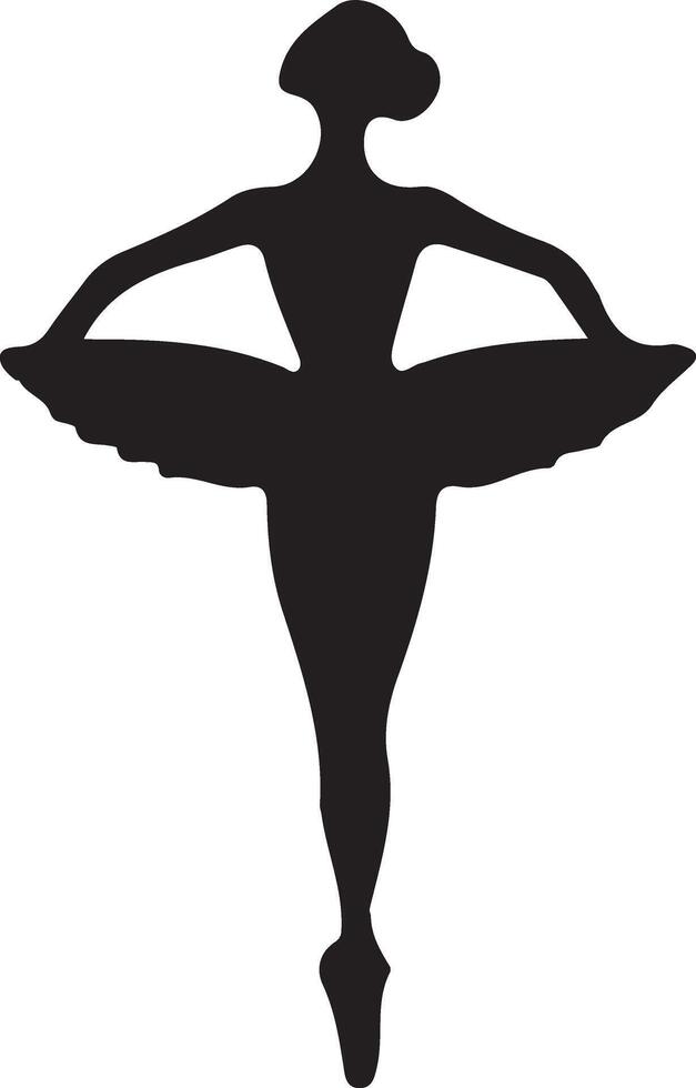 mínimo bailarina vetor ícone dentro plano estilo Preto cor silhueta, branco fundo 40.