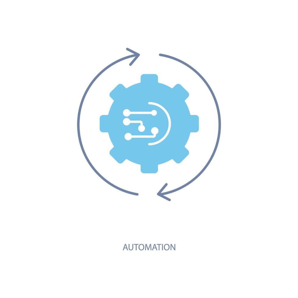 automação conceito linha ícone. simples elemento ilustração. automação conceito esboço símbolo Projeto. vetor