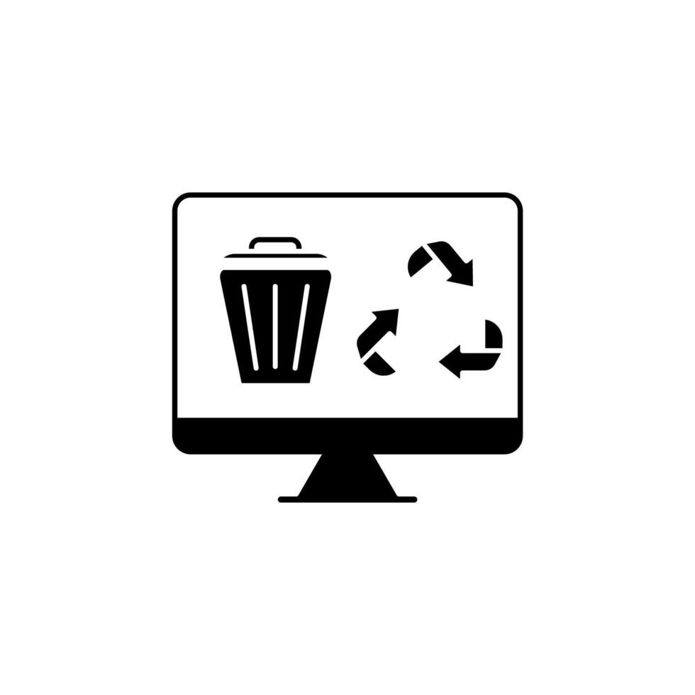 lixo eletrônico conceito linha ícone. simples elemento ilustração. lixo eletrônico conceito esboço símbolo Projeto. vetor
