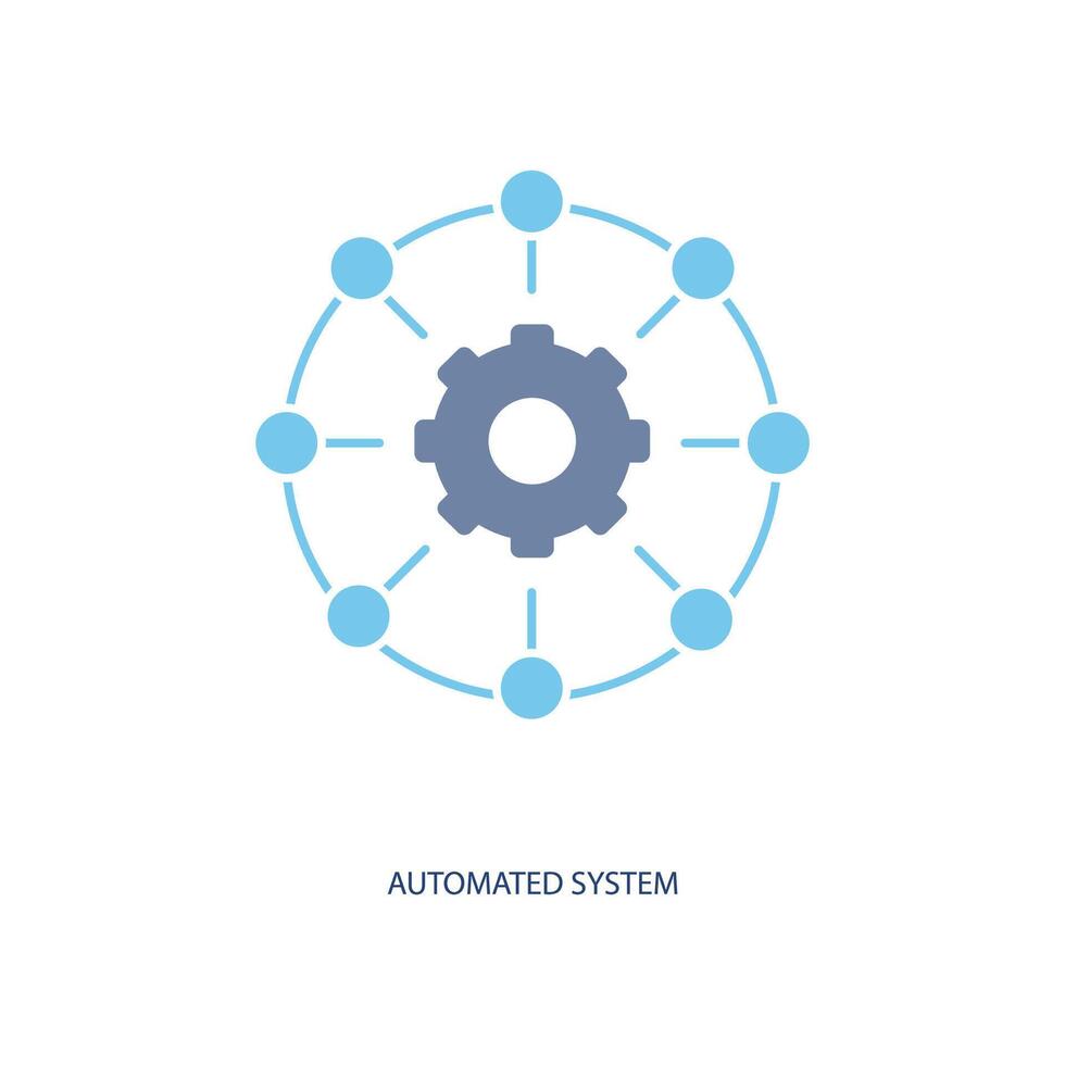 automatizado sistema conceito linha ícone. simples elemento ilustração. automatizado sistema conceito esboço símbolo Projeto. vetor