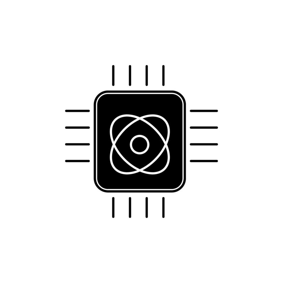 quantum Informática conceito linha ícone. simples elemento ilustração. quantum Informática conceito esboço símbolo Projeto. vetor