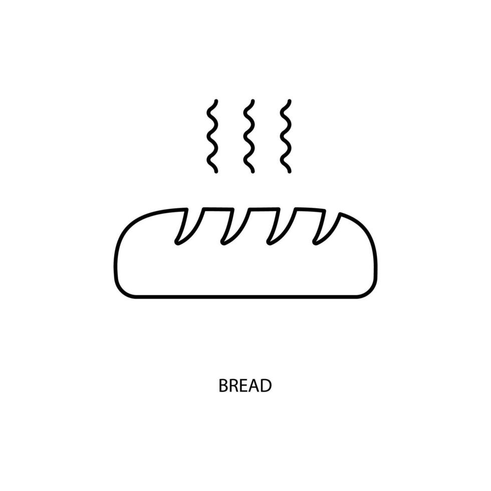 pão conceito linha ícone. simples elemento ilustração. pão conceito esboço símbolo Projeto. vetor