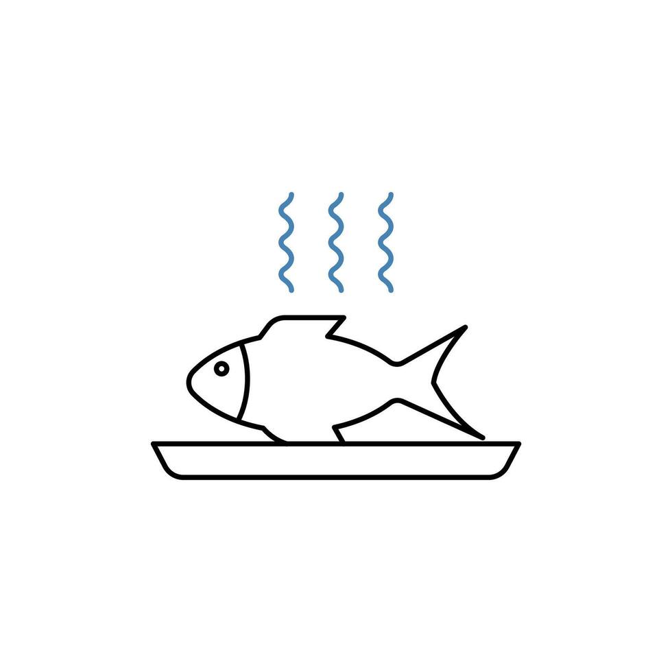 peixe conceito linha ícone. simples elemento ilustração. peixe conceito esboço símbolo Projeto. vetor