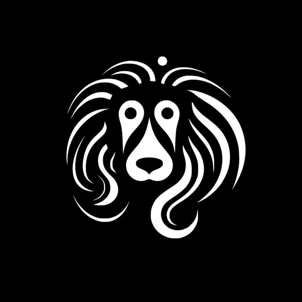 poodle cachorro - minimalista e plano logotipo - vetor ilustração