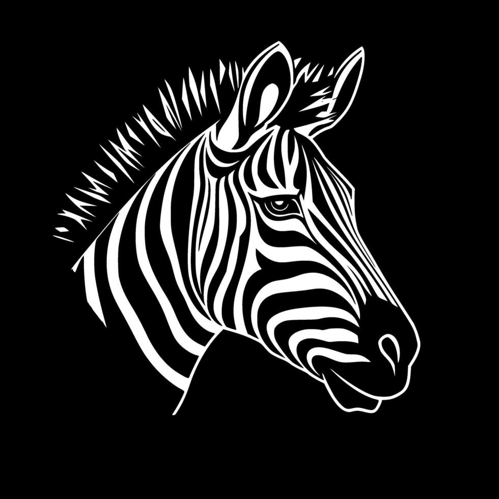 zebra, minimalista e simples silhueta - vetor ilustração