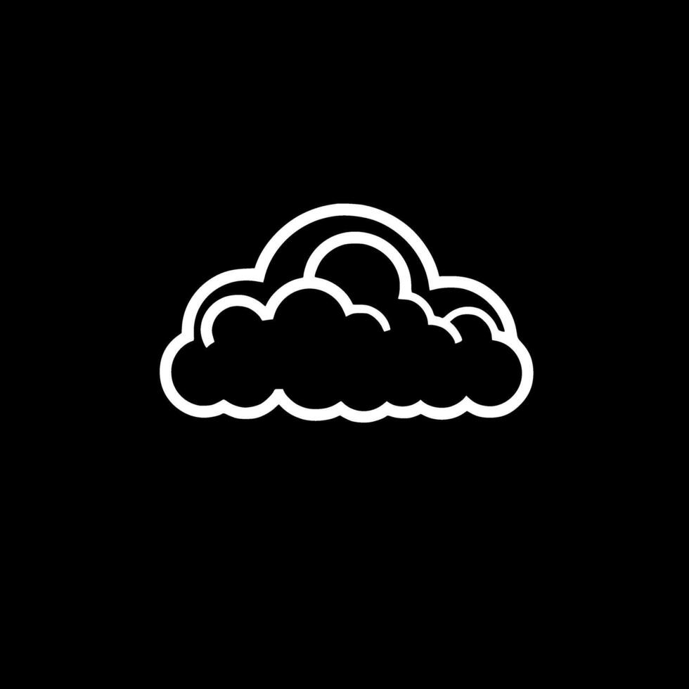 nuvem - minimalista e plano logotipo - vetor ilustração