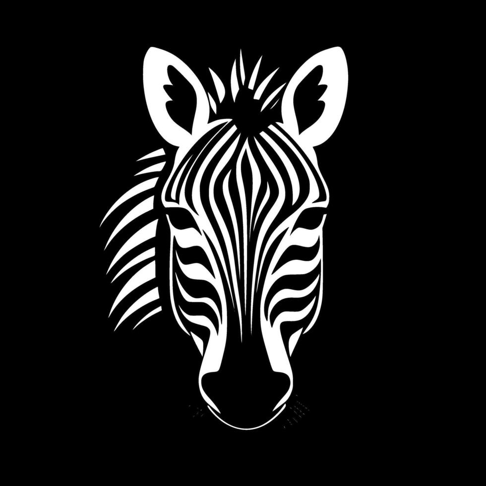 zebra, minimalista e simples silhueta - vetor ilustração