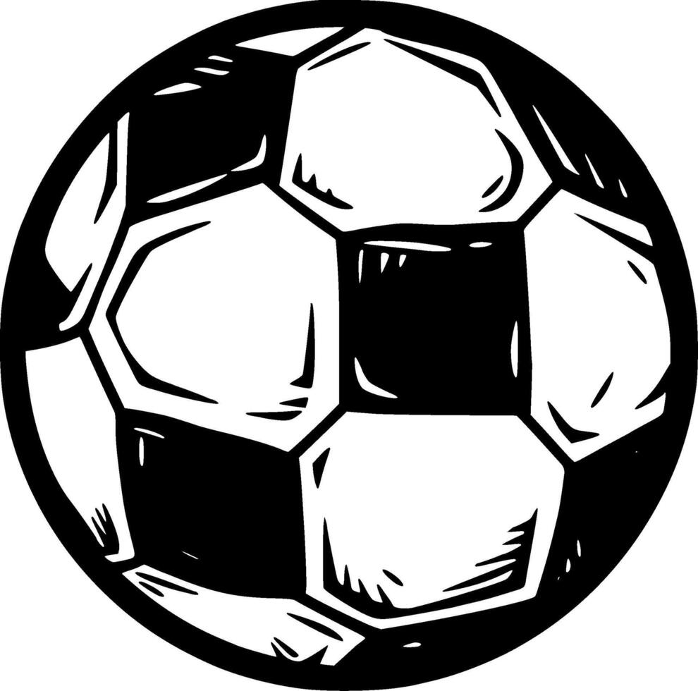 futebol - Preto e branco isolado ícone - vetor ilustração