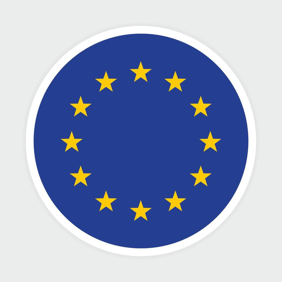 europeu União bandeira. europeu União volta bandeira vetor ícone Projeto. eu círculo bandeira.