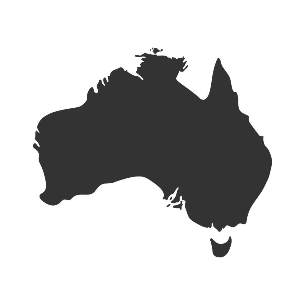 Austrália mapa silhueta. vetor ilustração.