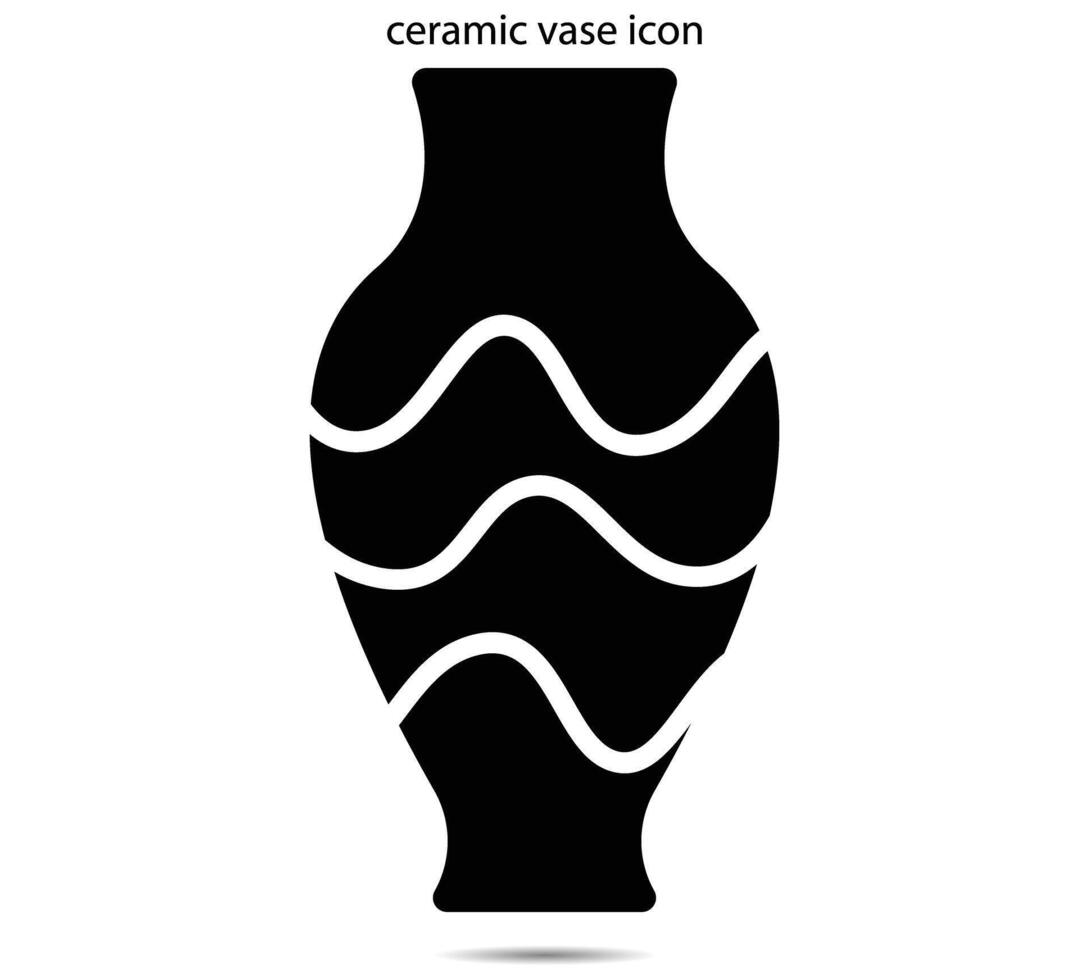 cerâmico vaso ícone, vetor ilustrador