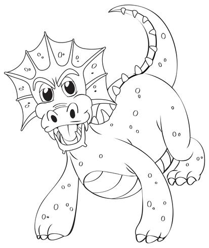 Doodles esboçar animal para dragão vetor