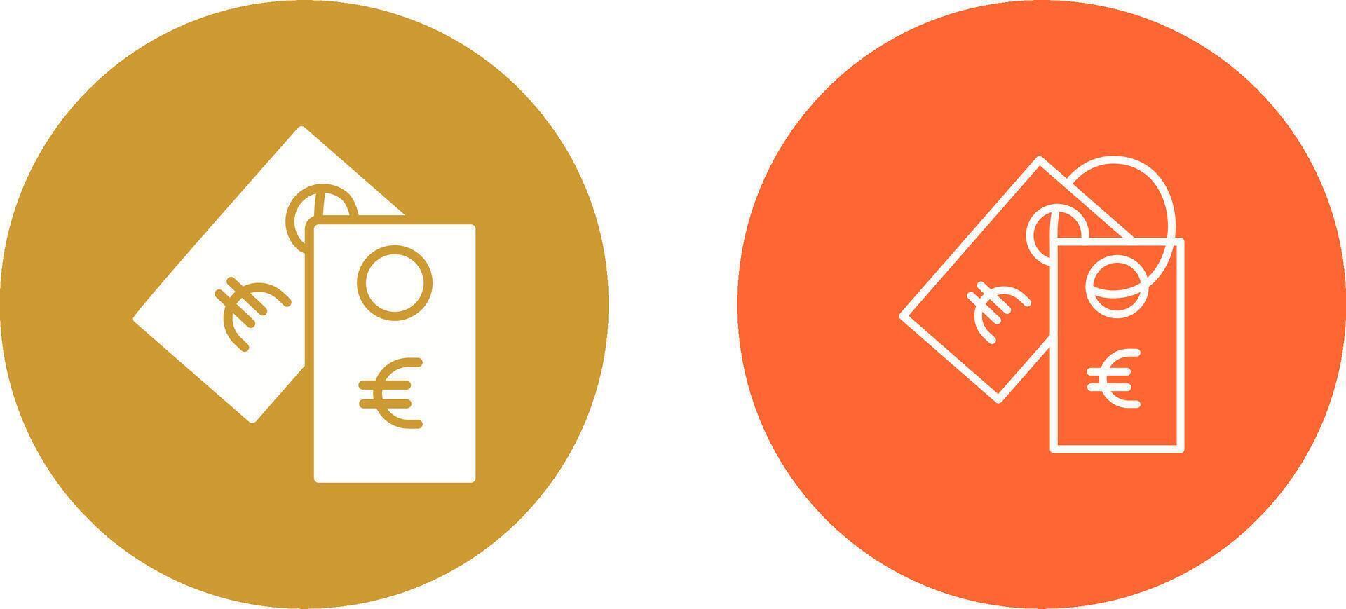 ícone de vetor de marca de euro