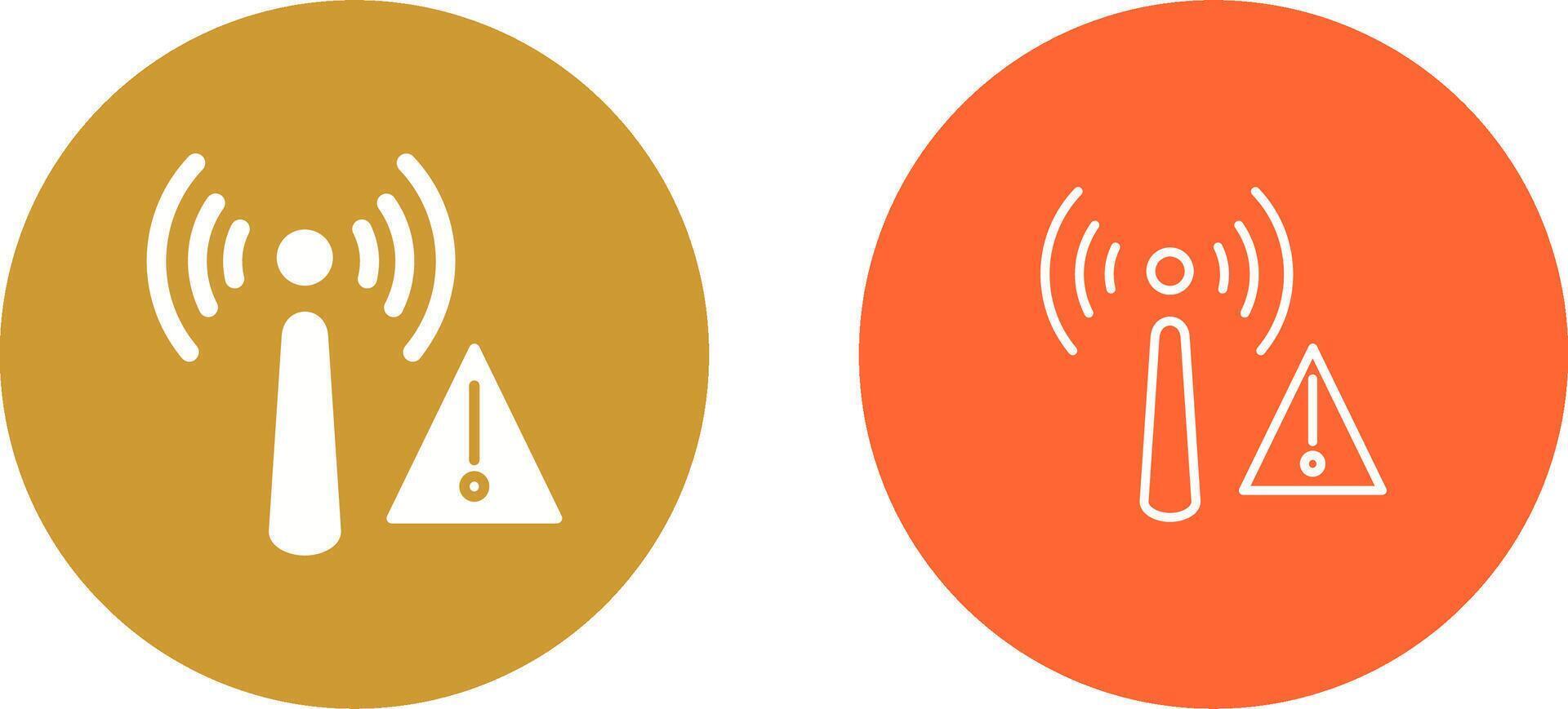 ícone de vetor de radiação não ionizante