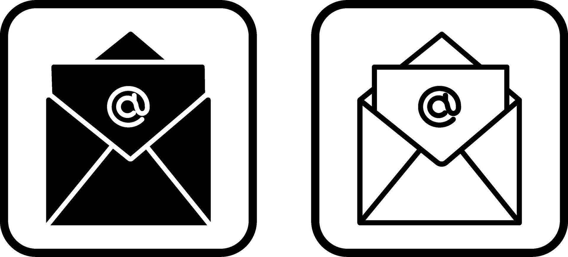 ícone de vetor de e-mails