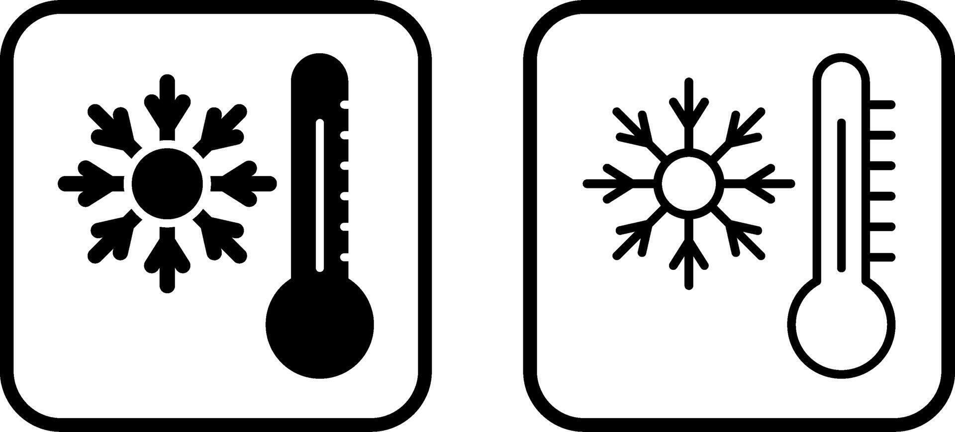 ícone de vetor frio