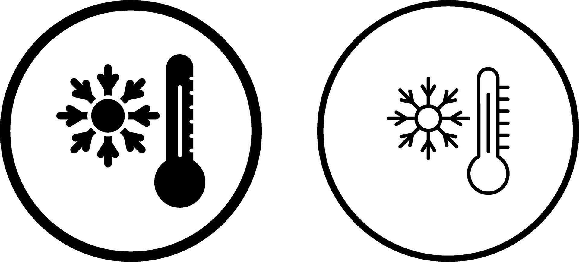 ícone de vetor frio