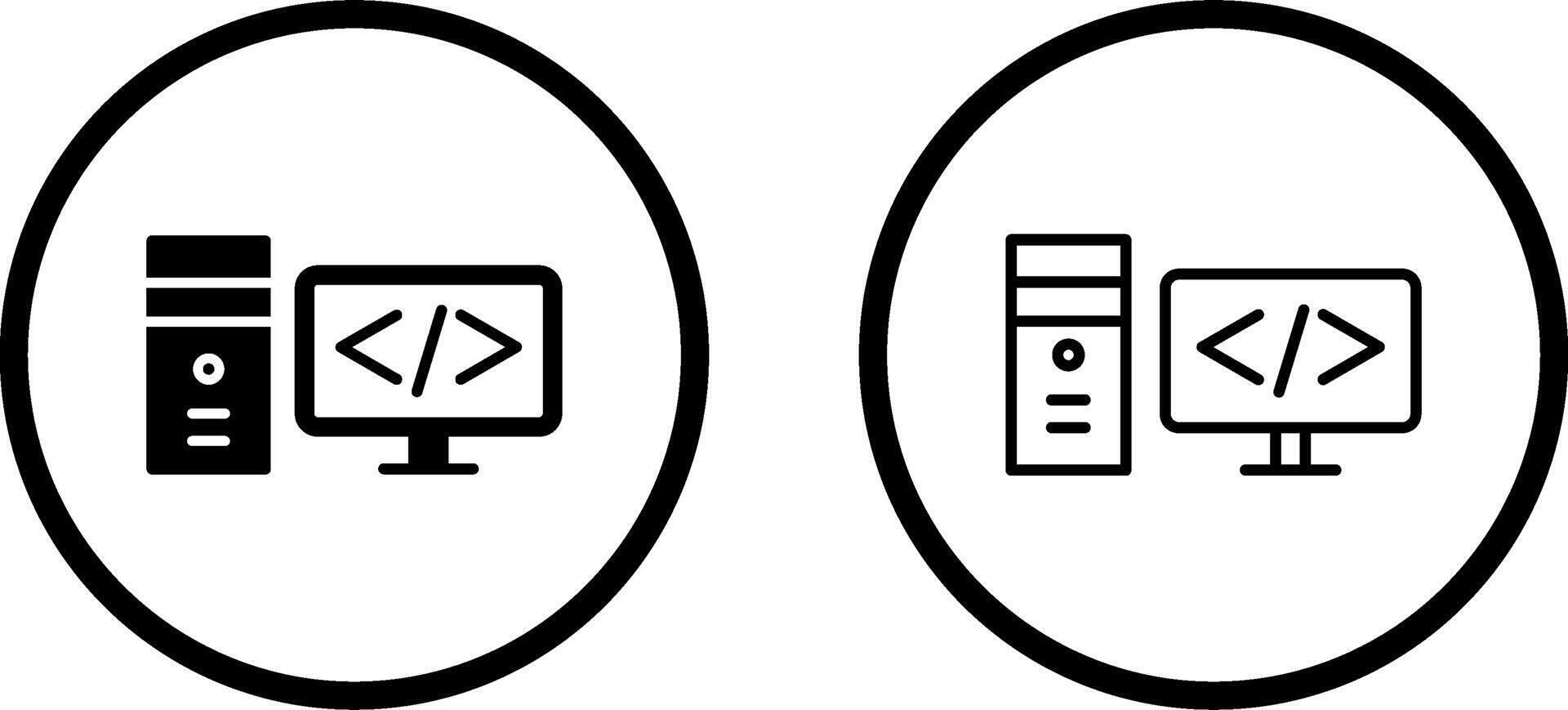 ícone de vetor de codificação