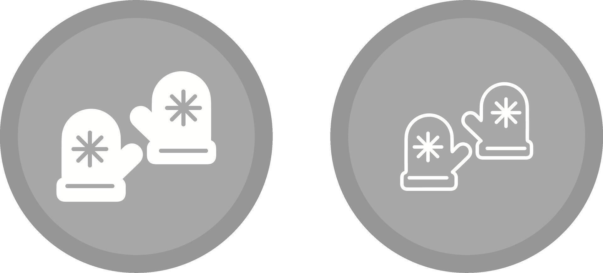 ícone de vetor de luvas de inverno