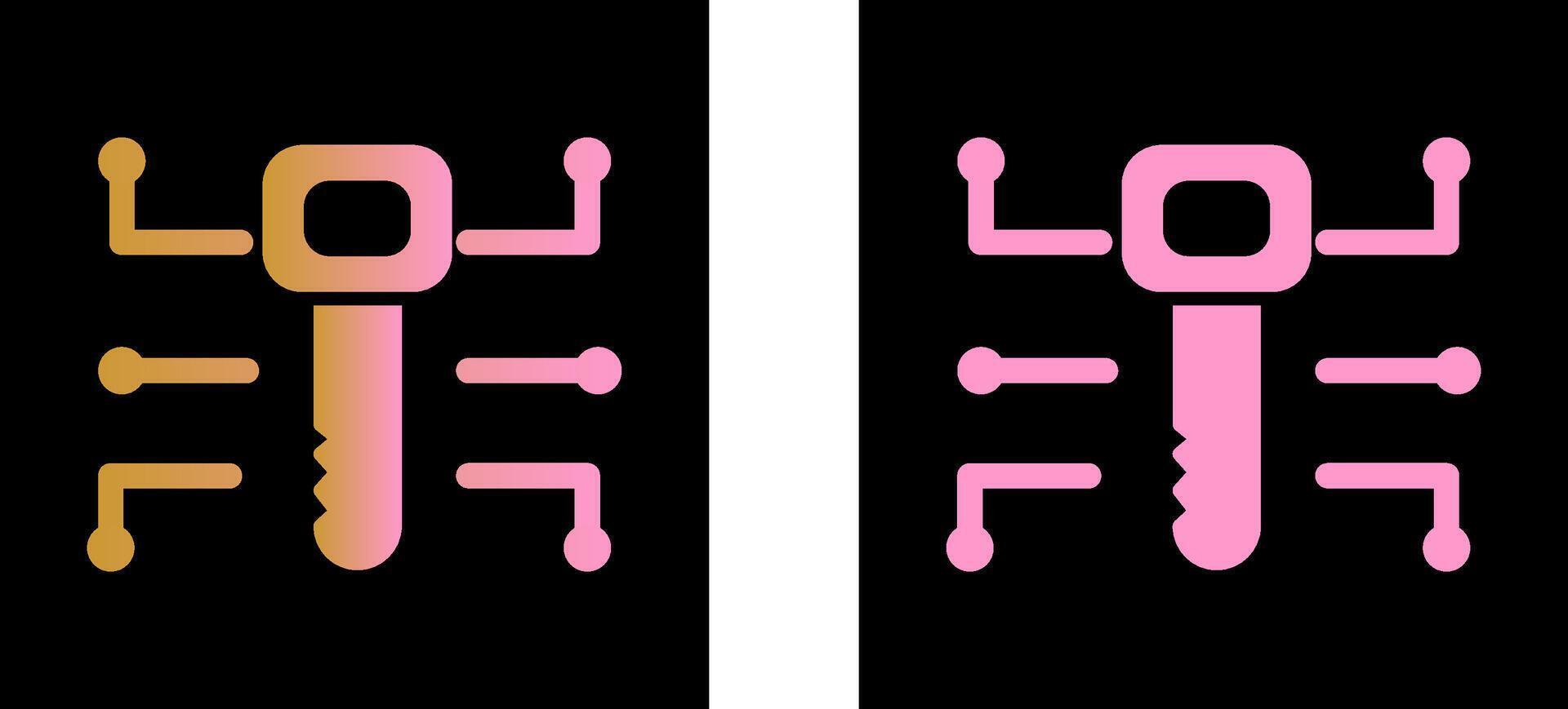 ícone de vetor de chave eletrônica