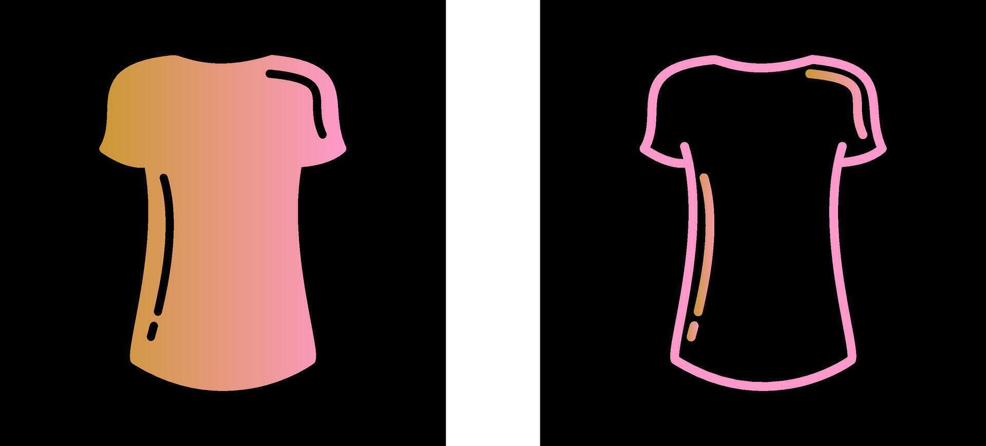 ícone de vetor de camisa feminina