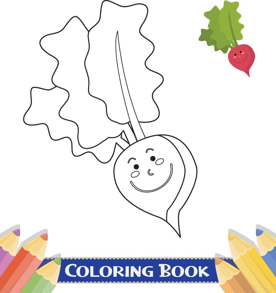 mão desenhado vegetal coloração livro vetor