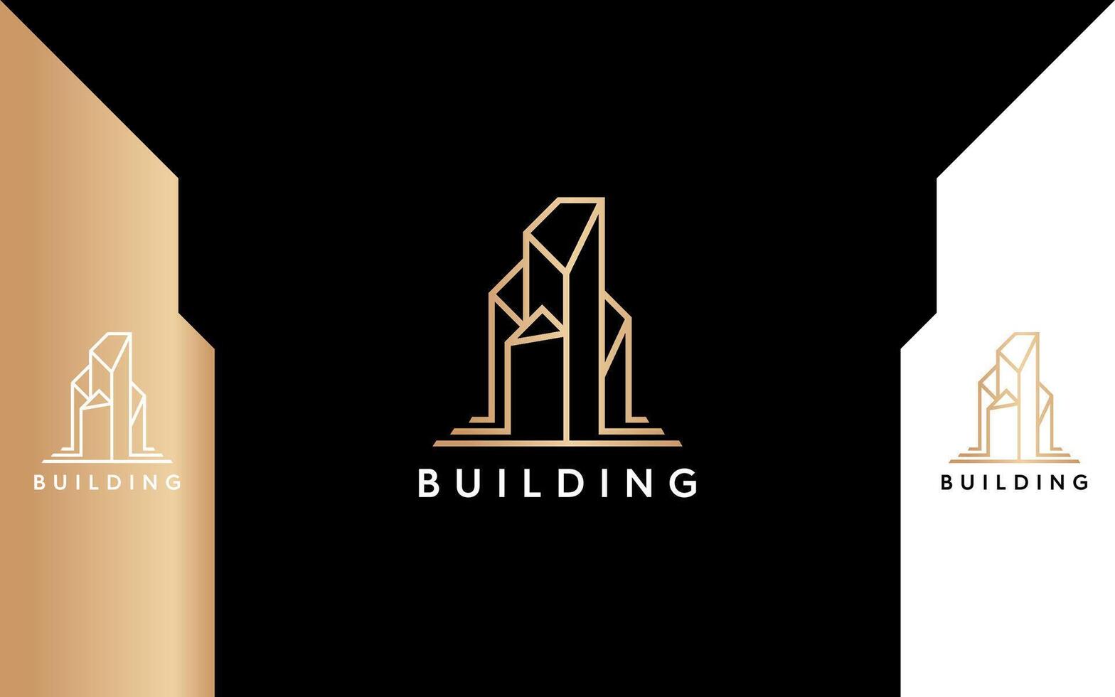 construção moderno e minimalista logotipo Projeto vetor