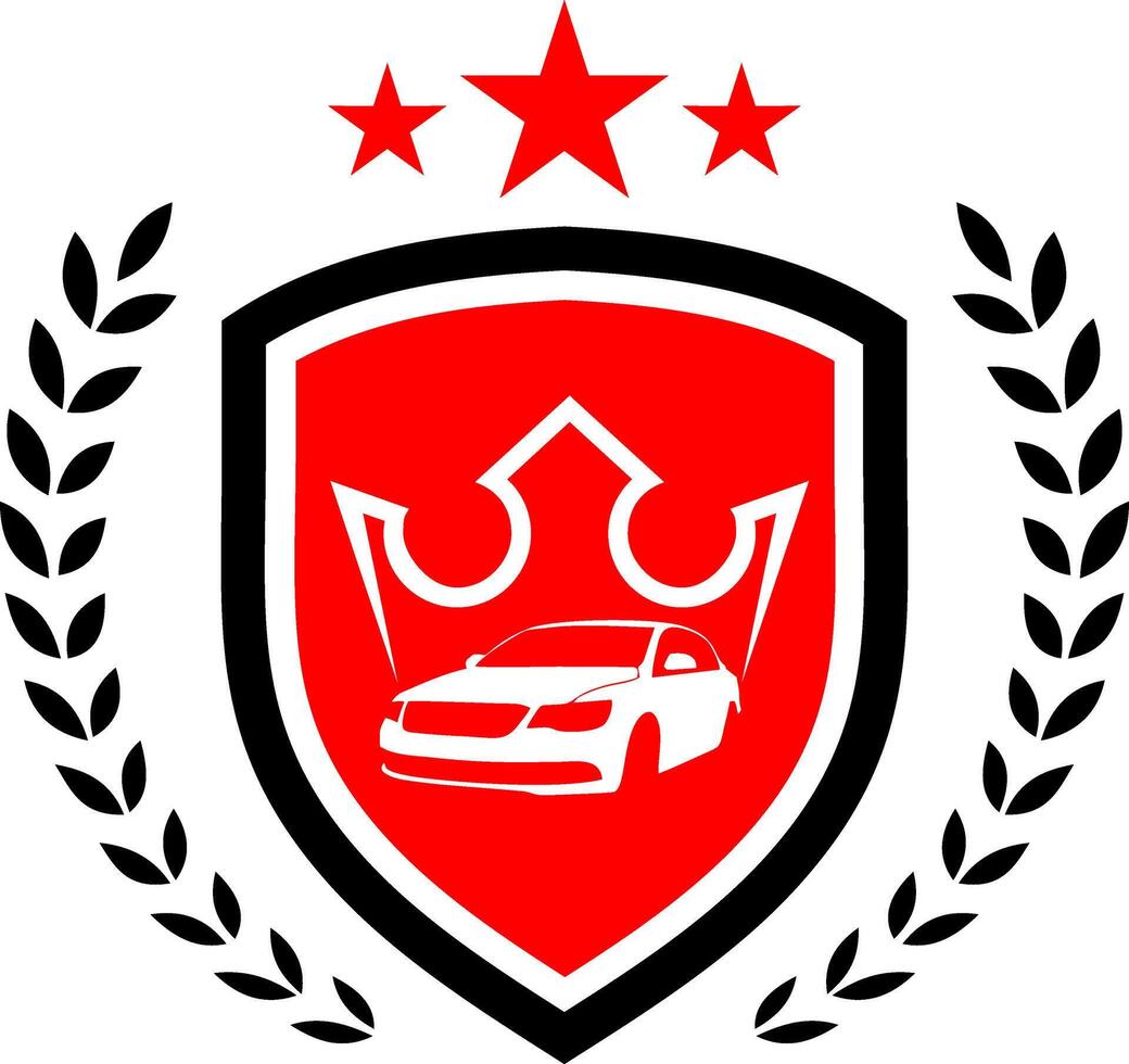 carro coroa escudo vetor logotipo Projeto