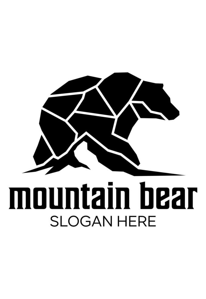 montanha Urso idéia vetor logotipo Projeto