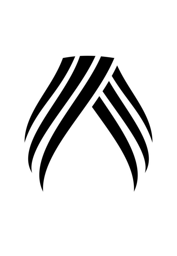letra inicial um design de vetor de logotipo