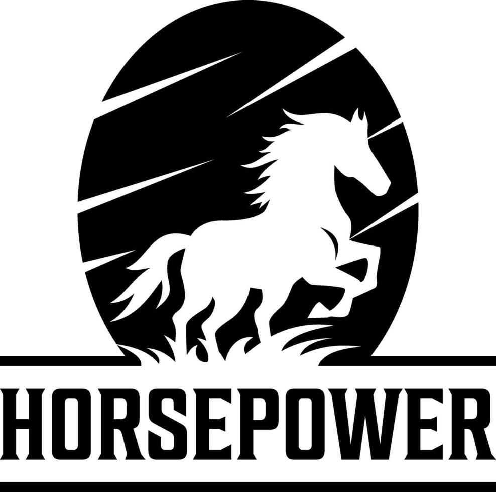 cavalo-vapor idéia vetor logotipo Projeto
