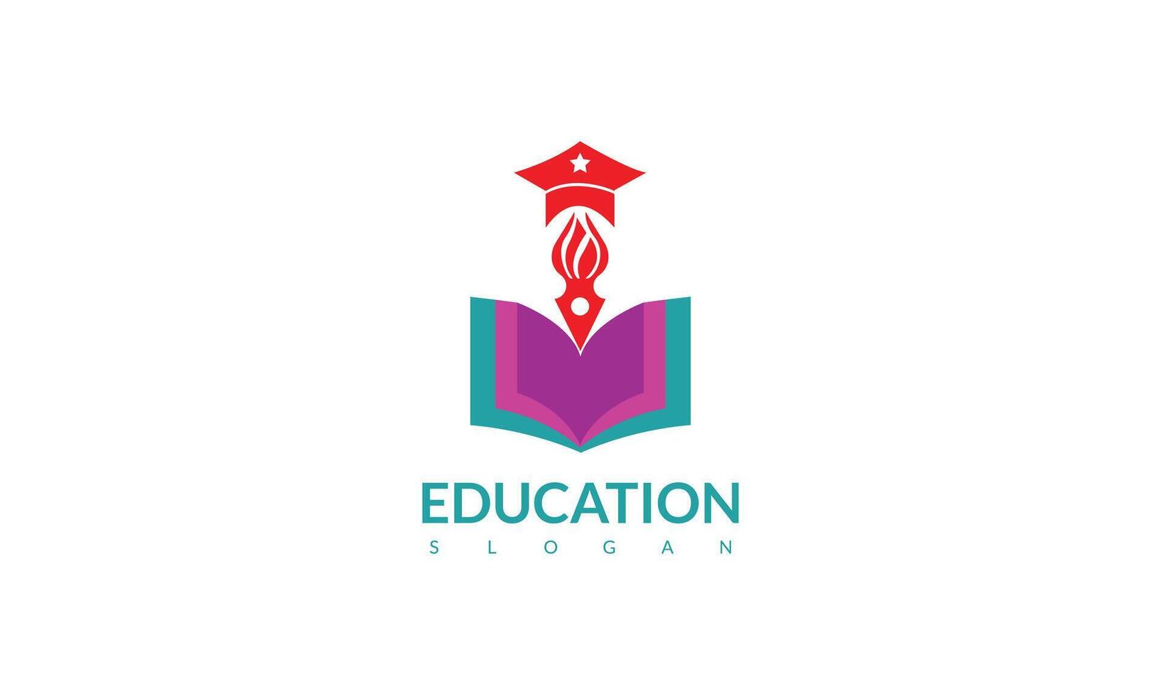 Educação logotipo símbolo. moderno logotipo Projeto com livro ícone e econômico gráfico vetor