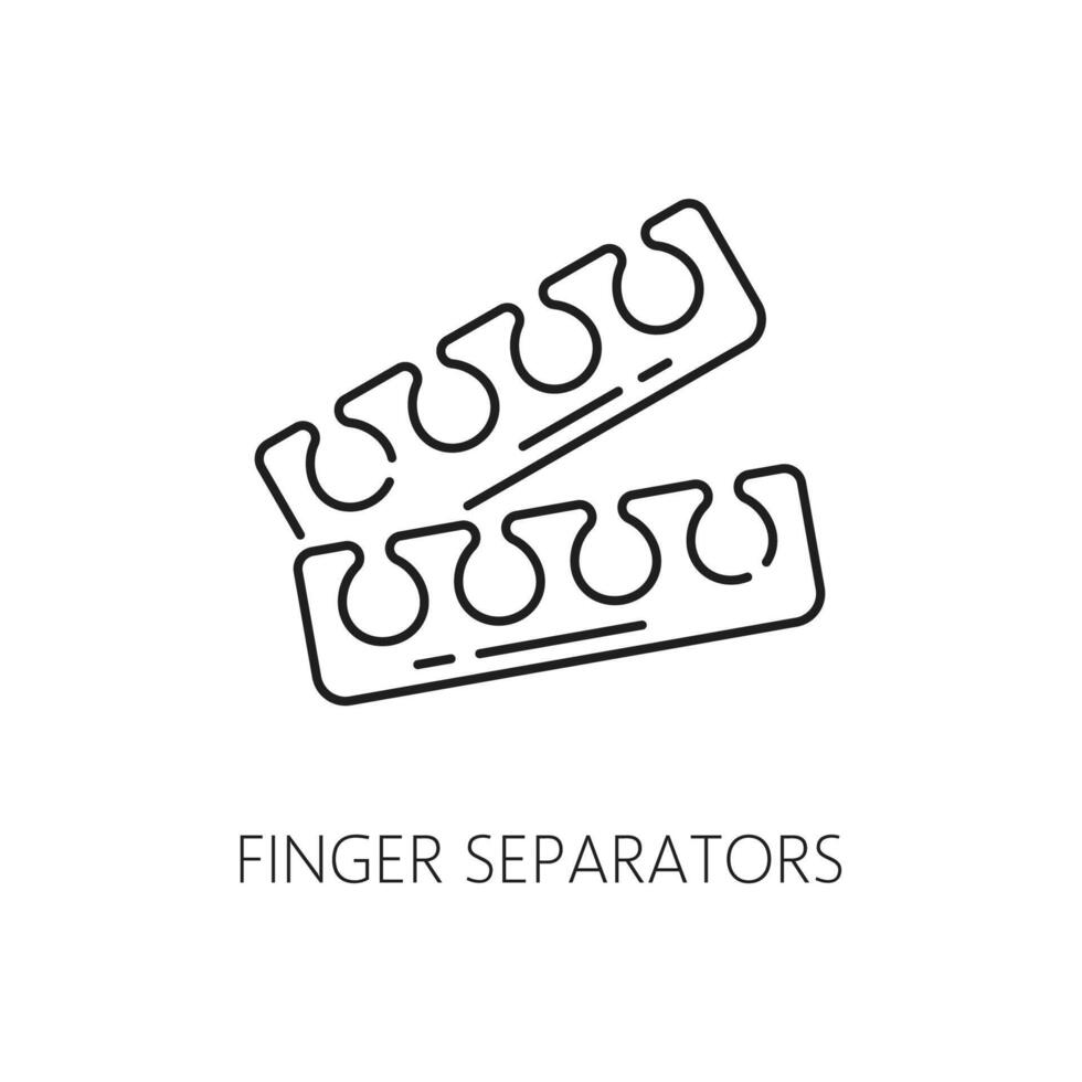 unha manicure serviço ícone com dedo separadores vetor