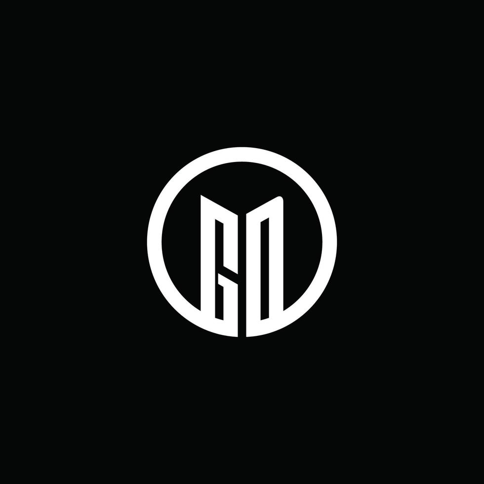 logotipo do monograma gd isolado com um círculo giratório vetor